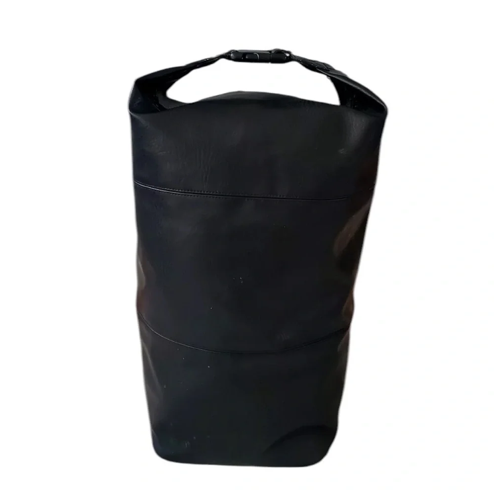 Karl lagerfeld leather black duffle bag